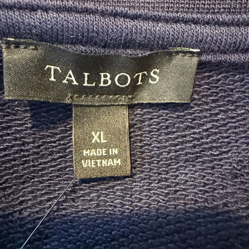 TALBOTS BLOUSON SLEEVE DOG DAYS SWEATSHIRT SIZE XL NEW